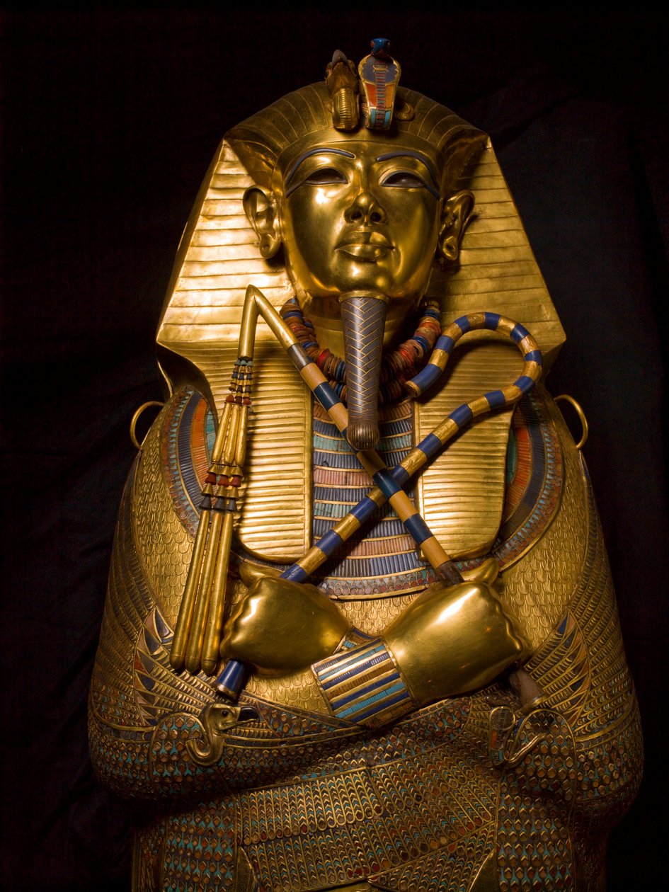 Kung Tuts sarkofag, MM7864, Kung Tutankhamun, Egypten, Egyptiska museet, Guld, sark..., 2009 (foto) av Kenneth Garrett