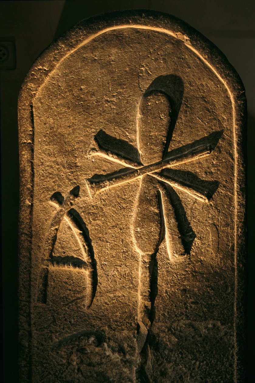 Stele av drottning från 1:a dyanastien, Abydos, Egypten; Egyptiska museet, Kairo, 2005 (foto) av Kenneth Garrett