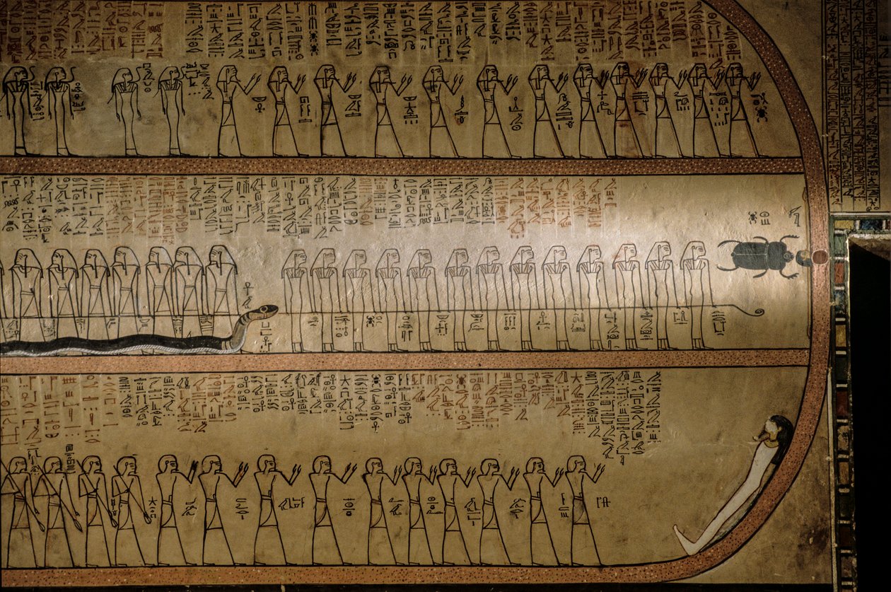 Fototapet föreställande De dödas bok; Amenhotep II:s grav; Konungarnas dal. De..., 2009 (foto) av Kenneth Garrett