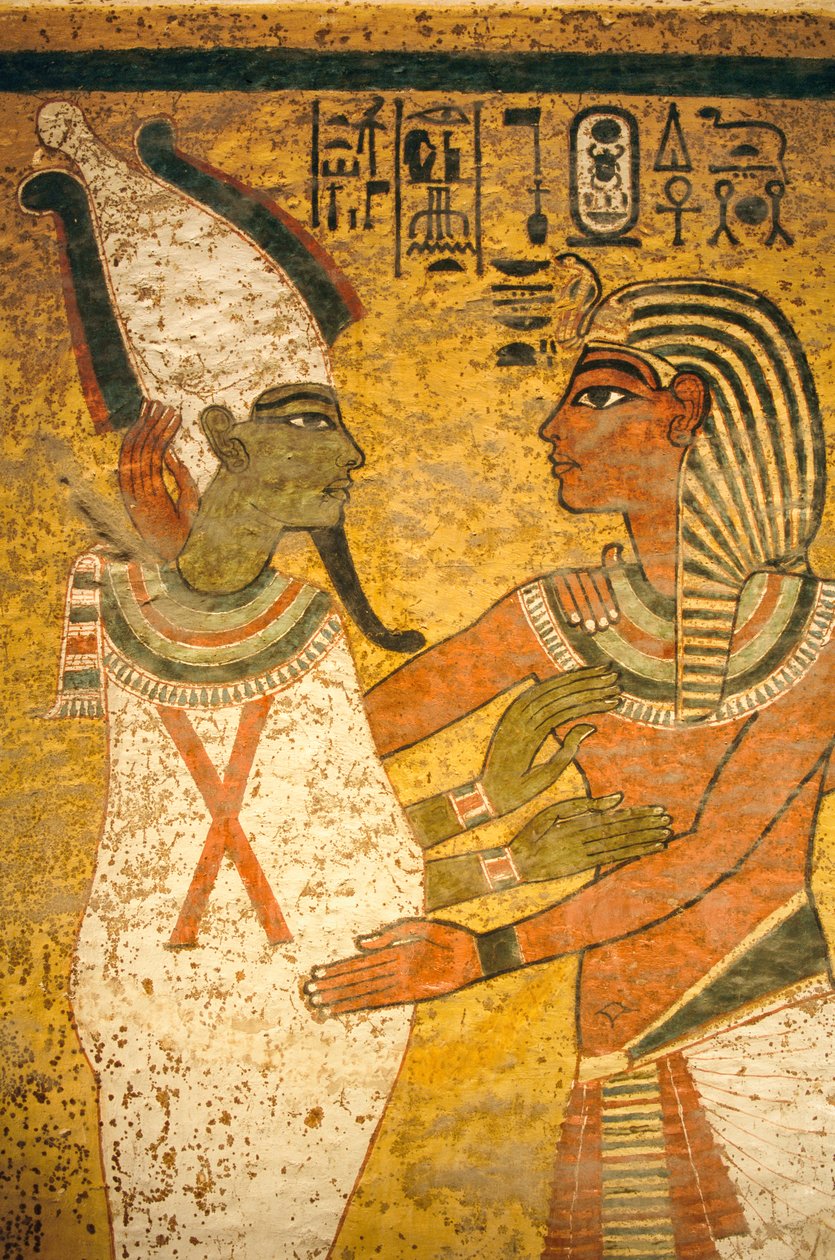 Väggmålning i kung Tutankhamuns grav; Egypten; Nya riket; Tutankhamun; Valley o..., 2003 (foto) av Kenneth Garrett