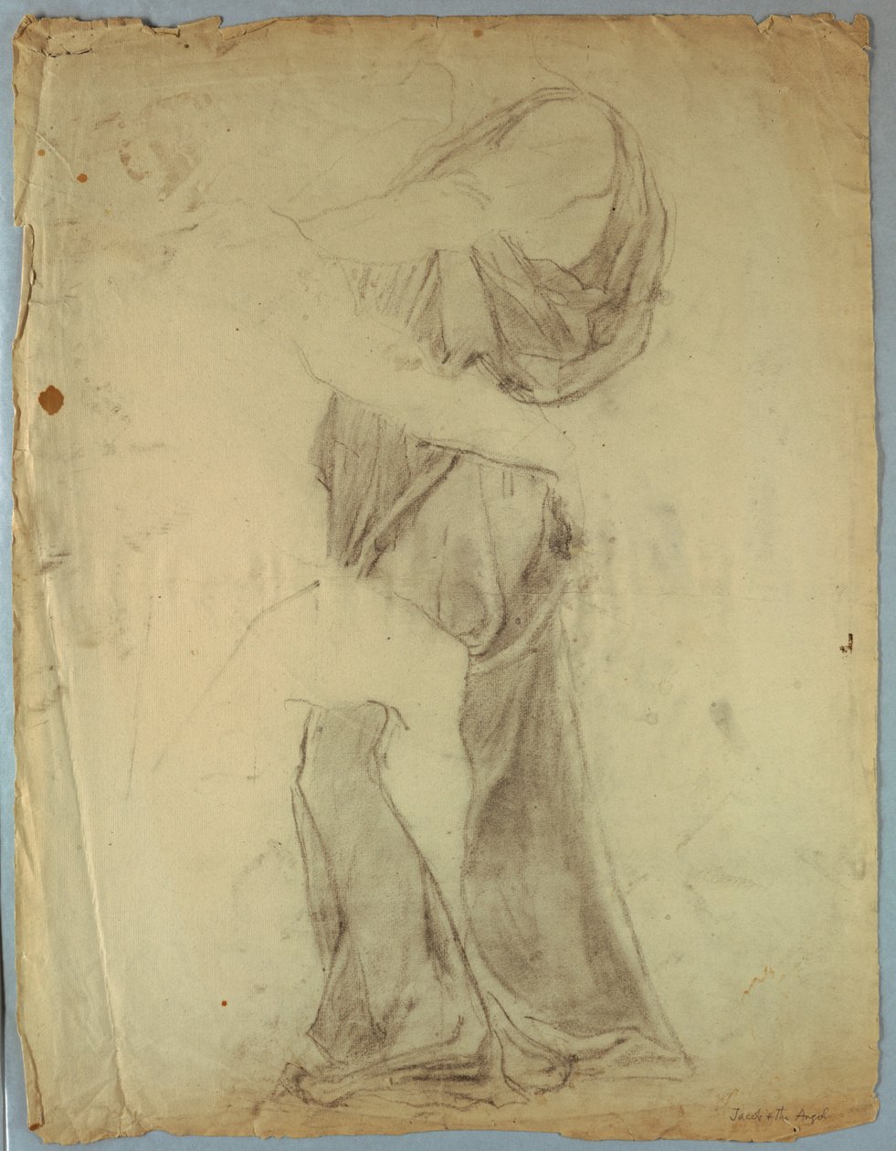 Draperistudie för "Jacob Wrestling with the Angel" av Kenyon Cox