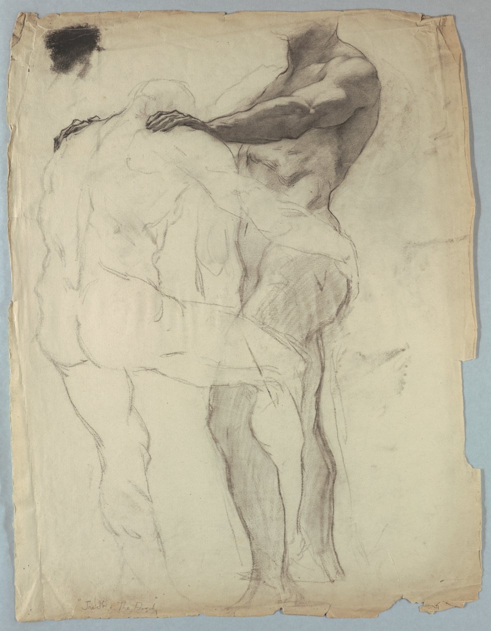 Figurstudie för "Jacob Wrestling with the Angel" av Kenyon Cox