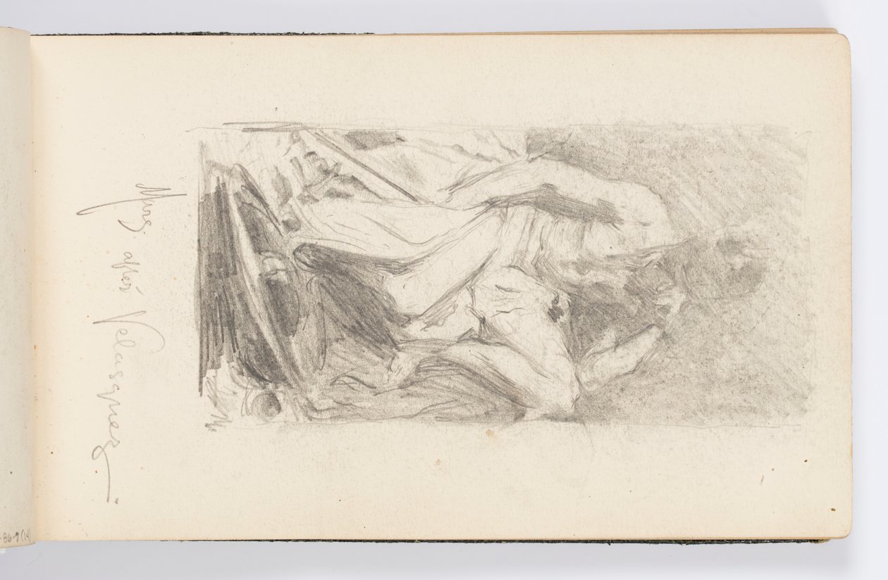 Skissboksida: Mars Resting, After Velázquez av Kenyon Cox