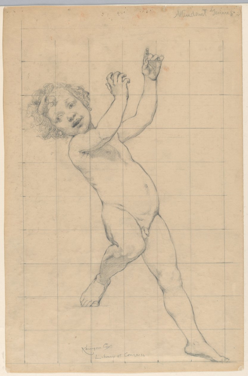Studera för "Genius", "The Arts", Library of Congress, Washington D.C. av Kenyon Cox