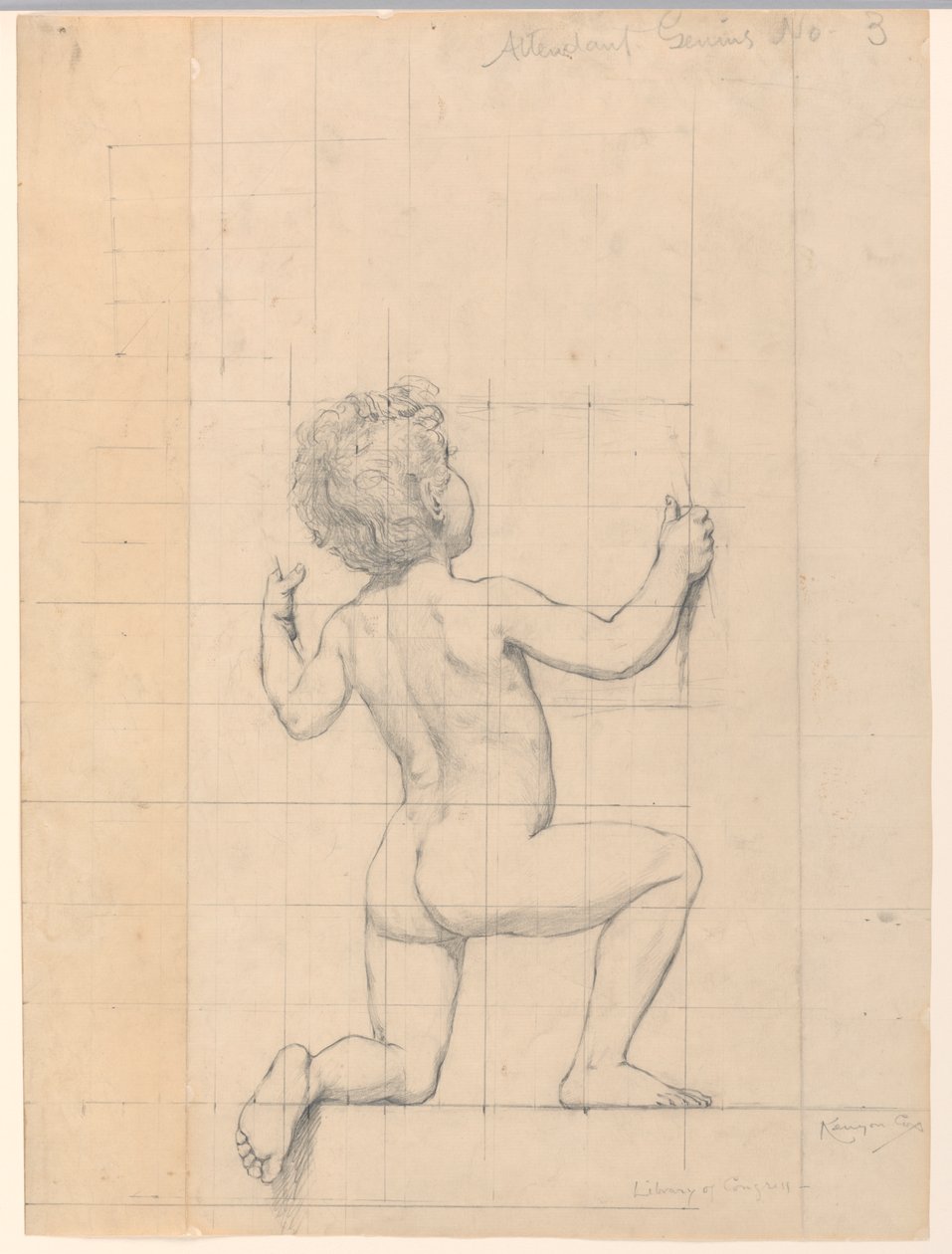Studera för "Genius", "The Arts", Library of Congress, Washington D.C. av Kenyon Cox
