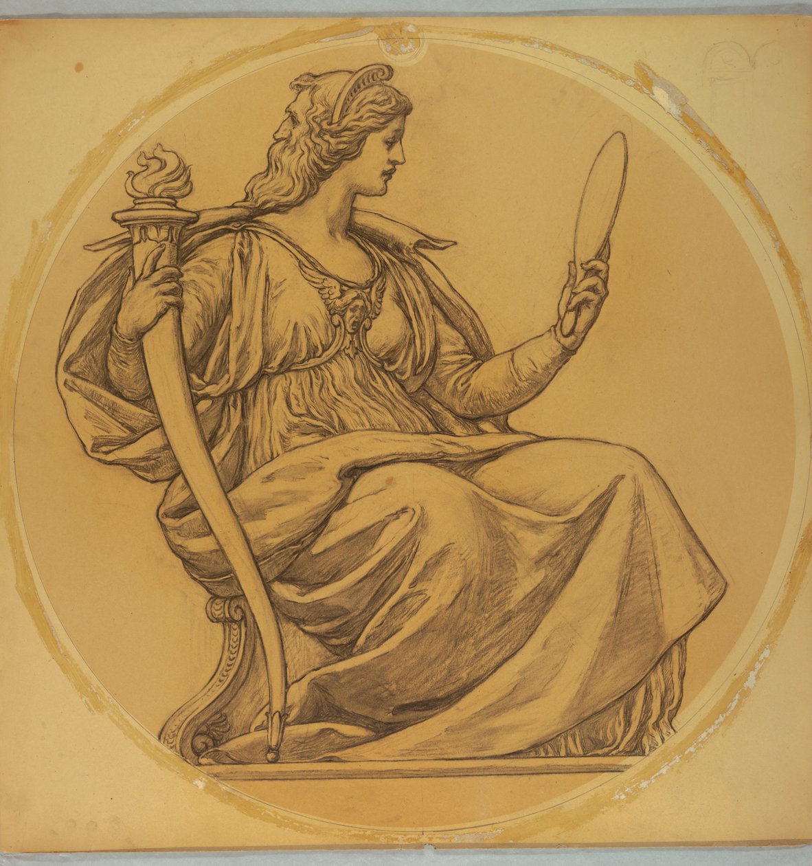 Studera för "Prudence," Lunette i Hudson County Courthouse, Jersey City, NJ av Kenyon Cox