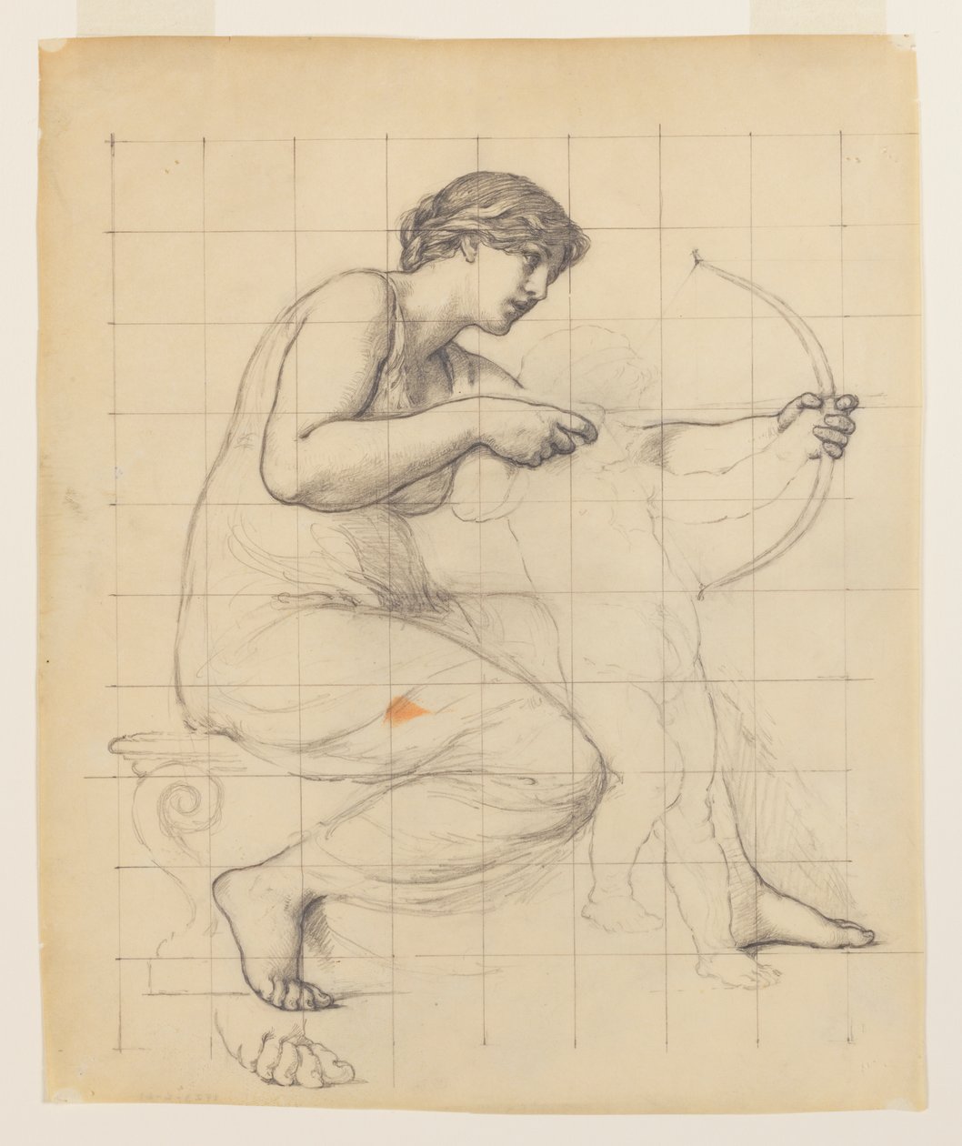 Studie för "The Education of Cupid" av Kenyon Cox
