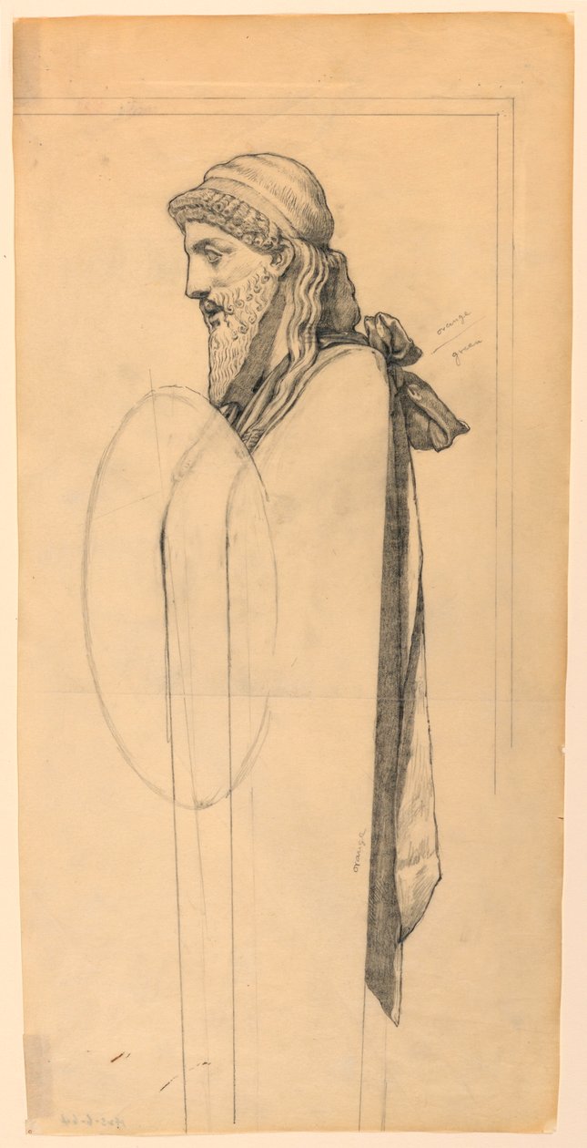 Studie för "The Education of Cupid" av Kenyon Cox