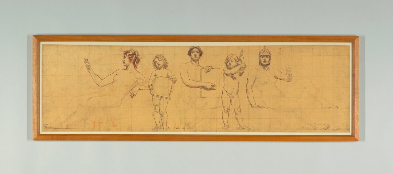 The Statute Law, Study for Right Panel of "The Reign of Law," Frieze for Appellate Court, New York av Kenyon Cox
