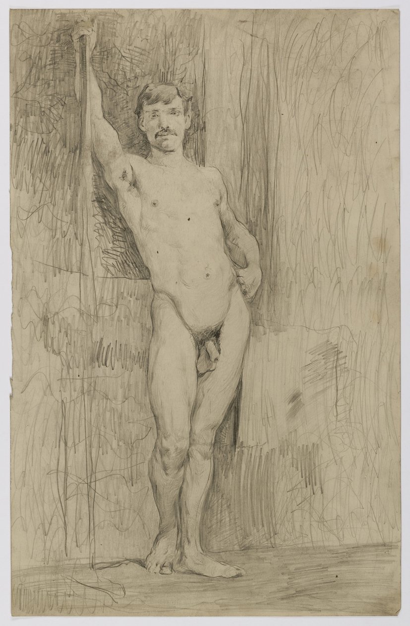 Utan titel (studie av stående manlig nakenbild) av Kenyon Cox
