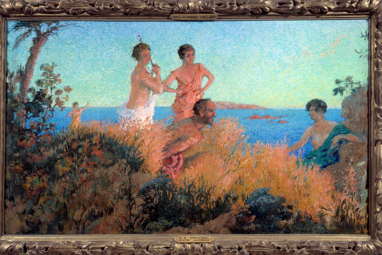 Forntida scenmålning av Xavier Roussel Ker (1867-1944) av Ker Xavier Roussel
