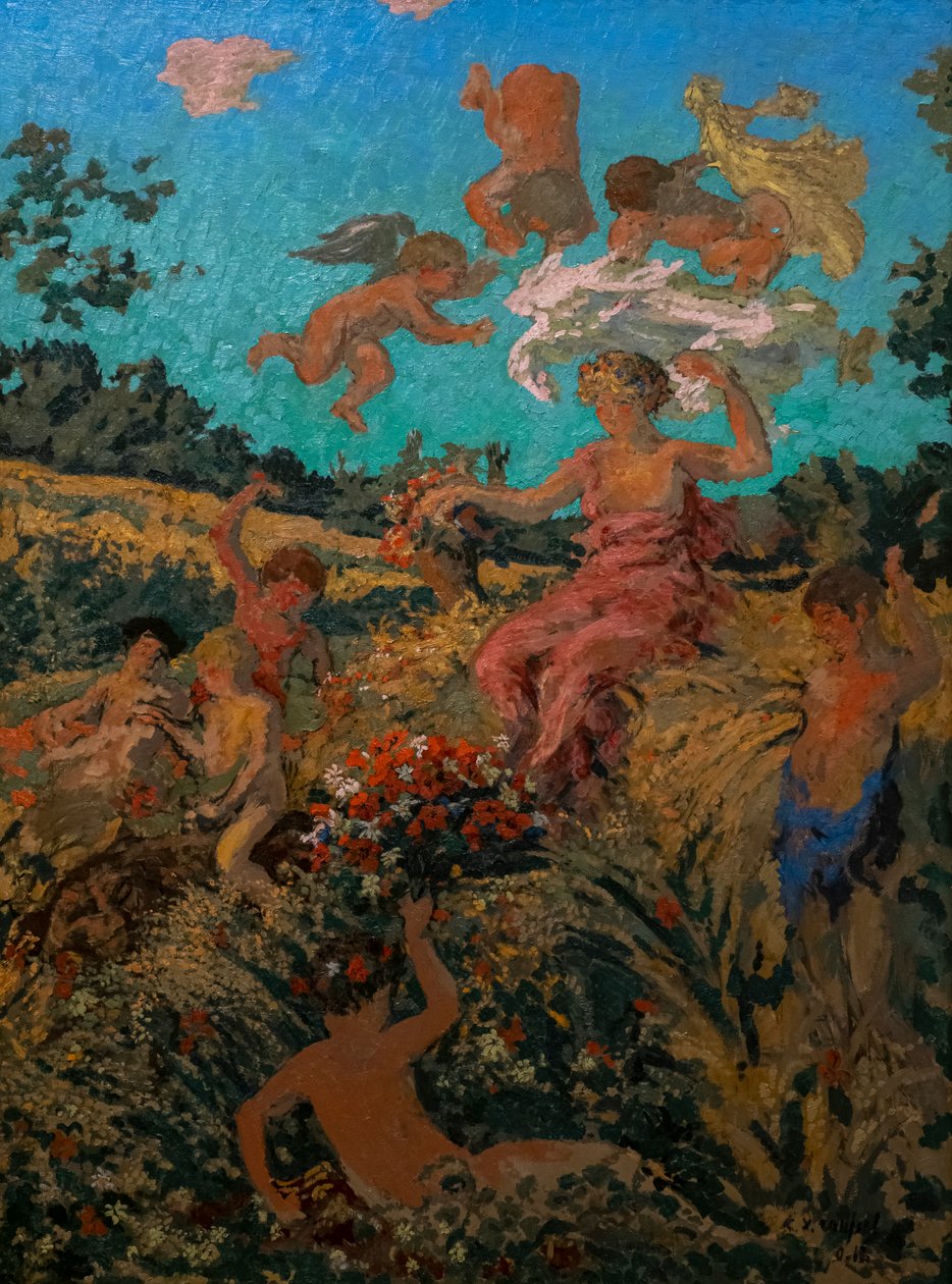 Diptyken Bacchus triumf (Pastoral Festival). av Ker Xavier Roussel