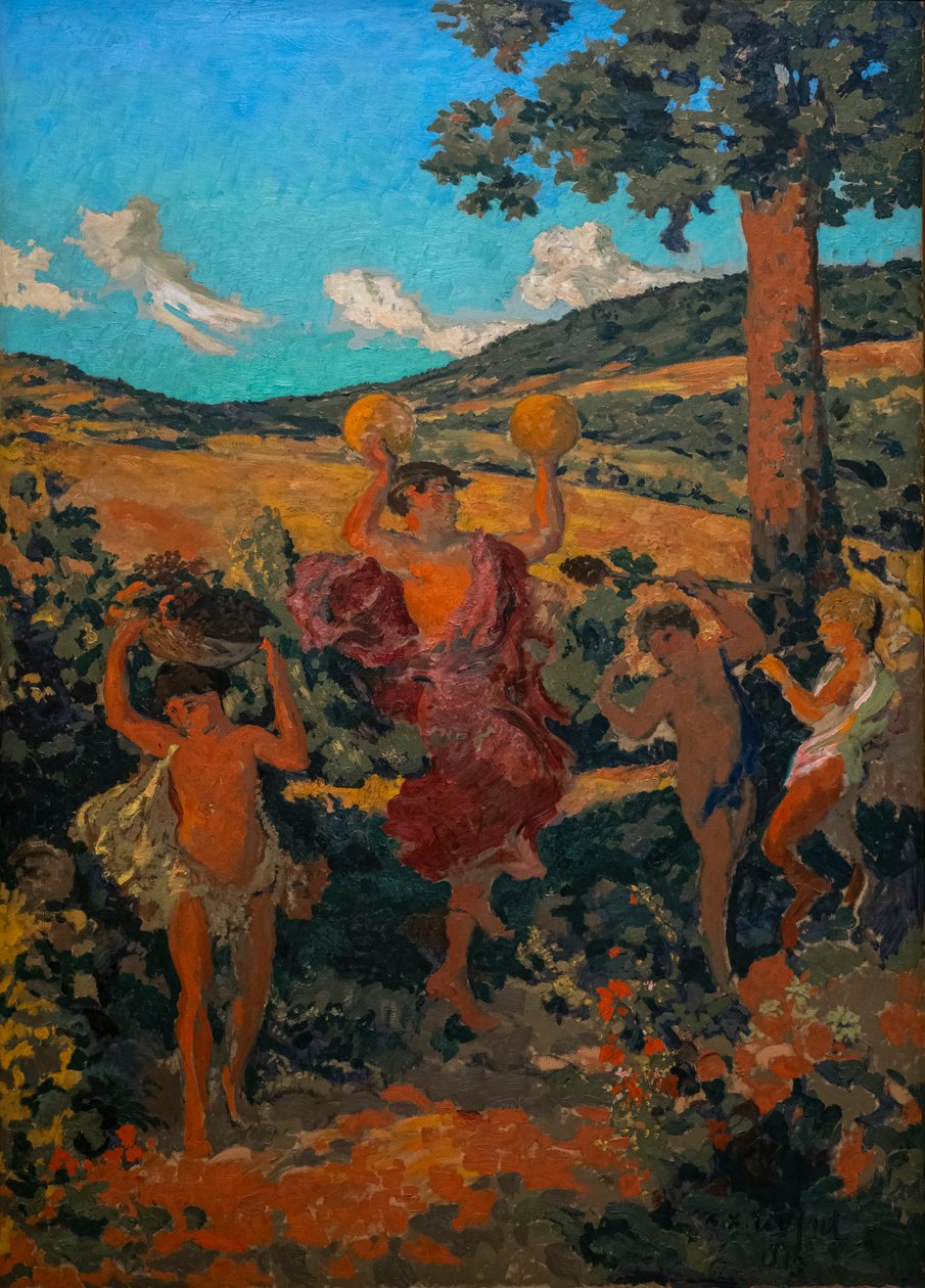 Diptyken triumfen av Ceres (Pastoral Festival). av Ker Xavier Roussel