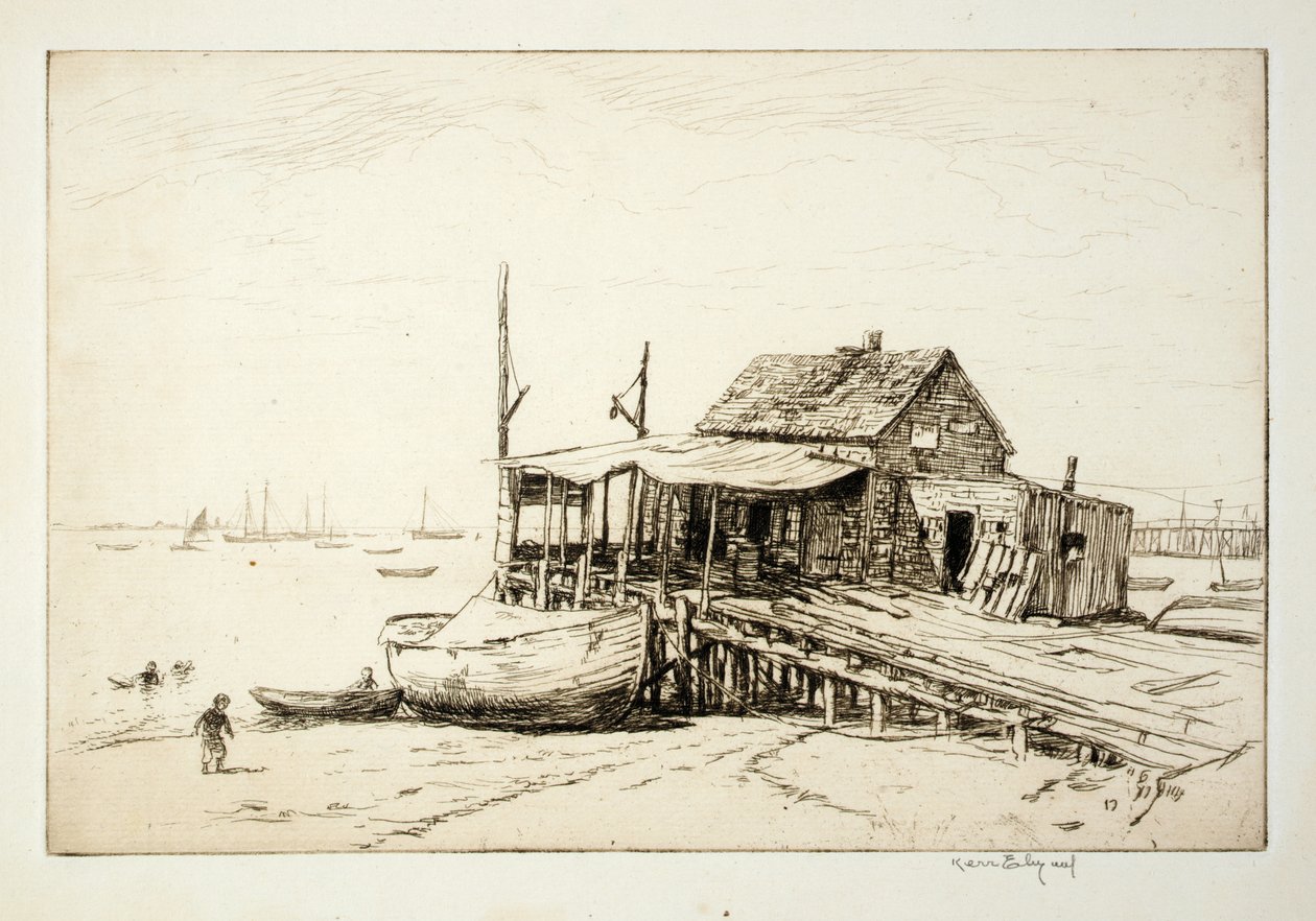 Fish Wharf, Gloucester av Kerr Eby