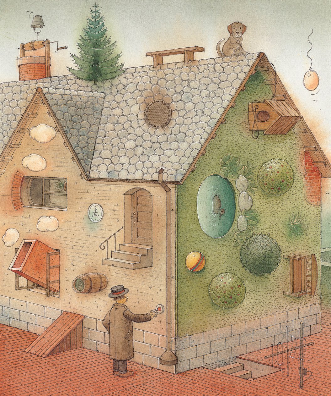 Black Day, 2005 (wc på papper) av Kestutis Kasparavicius
