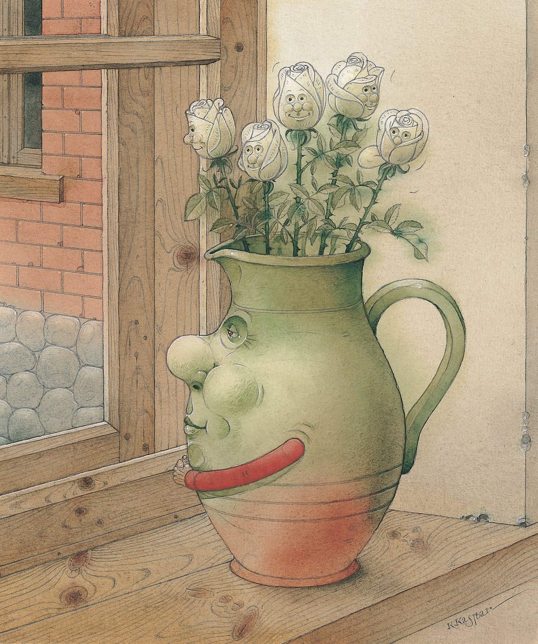Kanna, 2003 (wc på papper) av Kestutis Kasparavicius