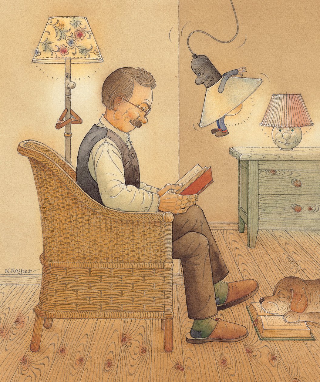 Lampa, 2005 (wc på papper) av Kestutis Kasparavicius
