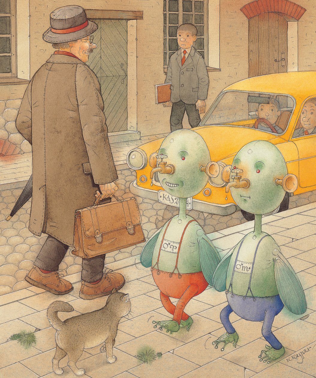 Martians, 2005 (wc på papper) av Kestutis Kasparavicius