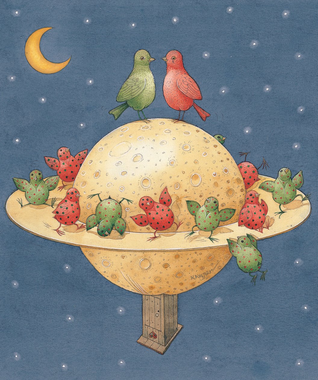 Planet, 2003 (wc på papper) av Kestutis Kasparavicius