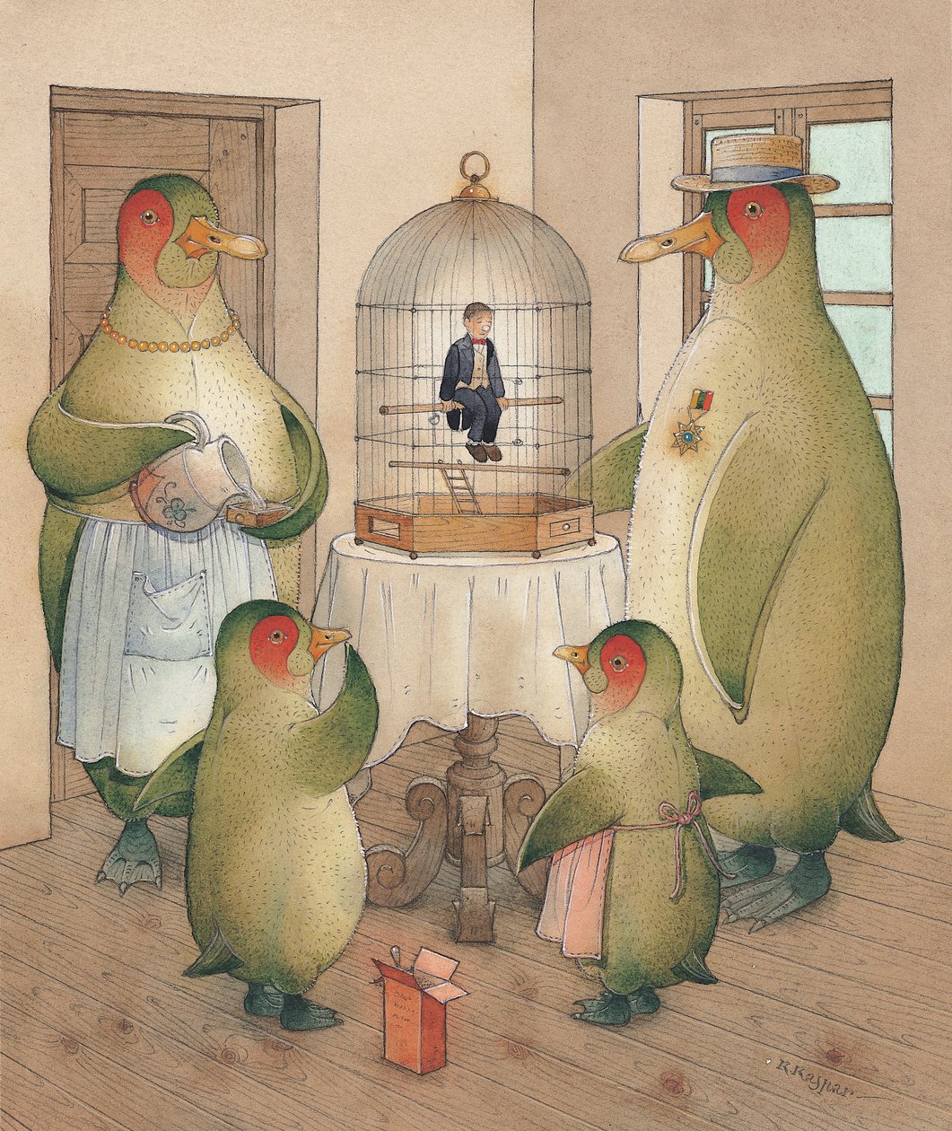 Songman, 2003 (wc på papper) av Kestutis Kasparavicius