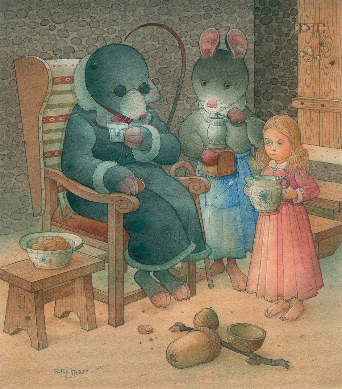 Thumbelina 05, 2005 (wc på papper) av Kestutis Kasparavicius
