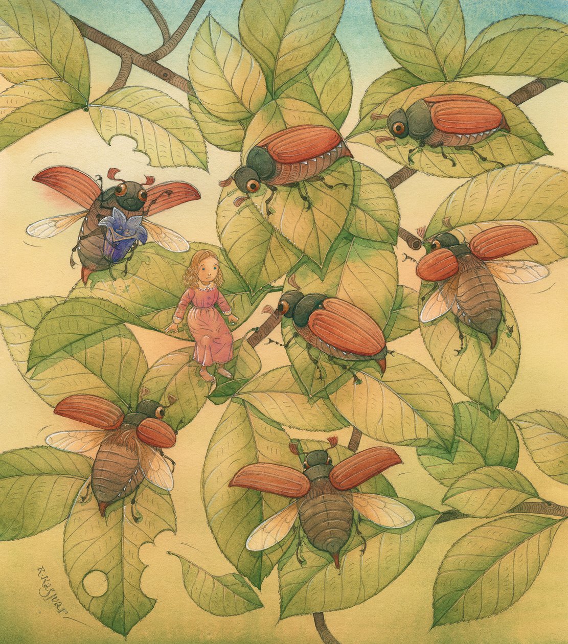Thumbelina 08, 2005 (wc på papper) av Kestutis Kasparavicius