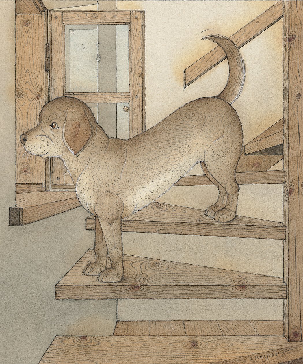 Watchdog, 2003 (wc på papper) av Kestutis Kasparavicius