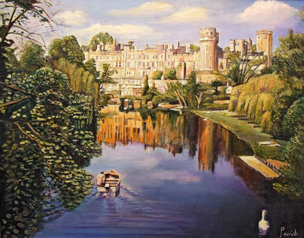 Warwick Castle, 2008 av Kevin Guild of Railway Artist Parrish