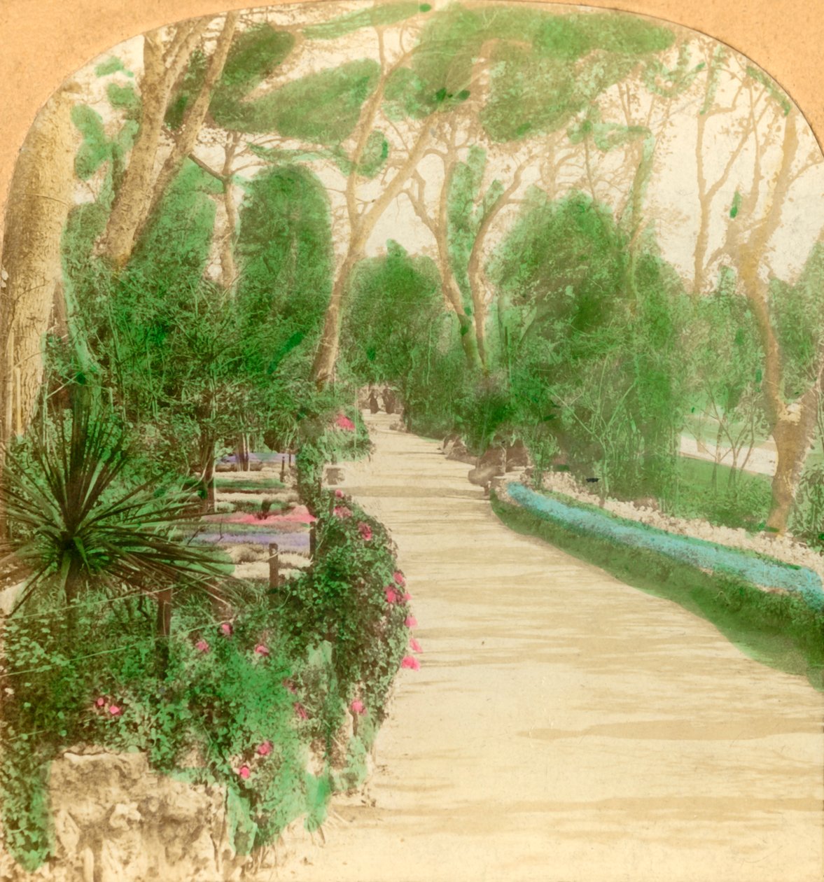 Promenade, Alameda Garden, Rock of Gibraltar, 1896. av Keystone View Company