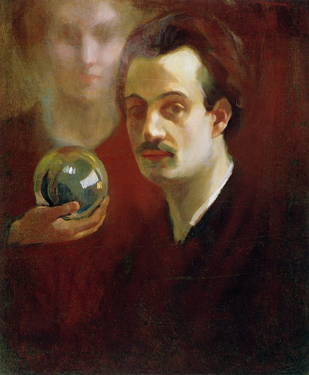 Självporträtt och musa, 1911 av Khalil Gibran