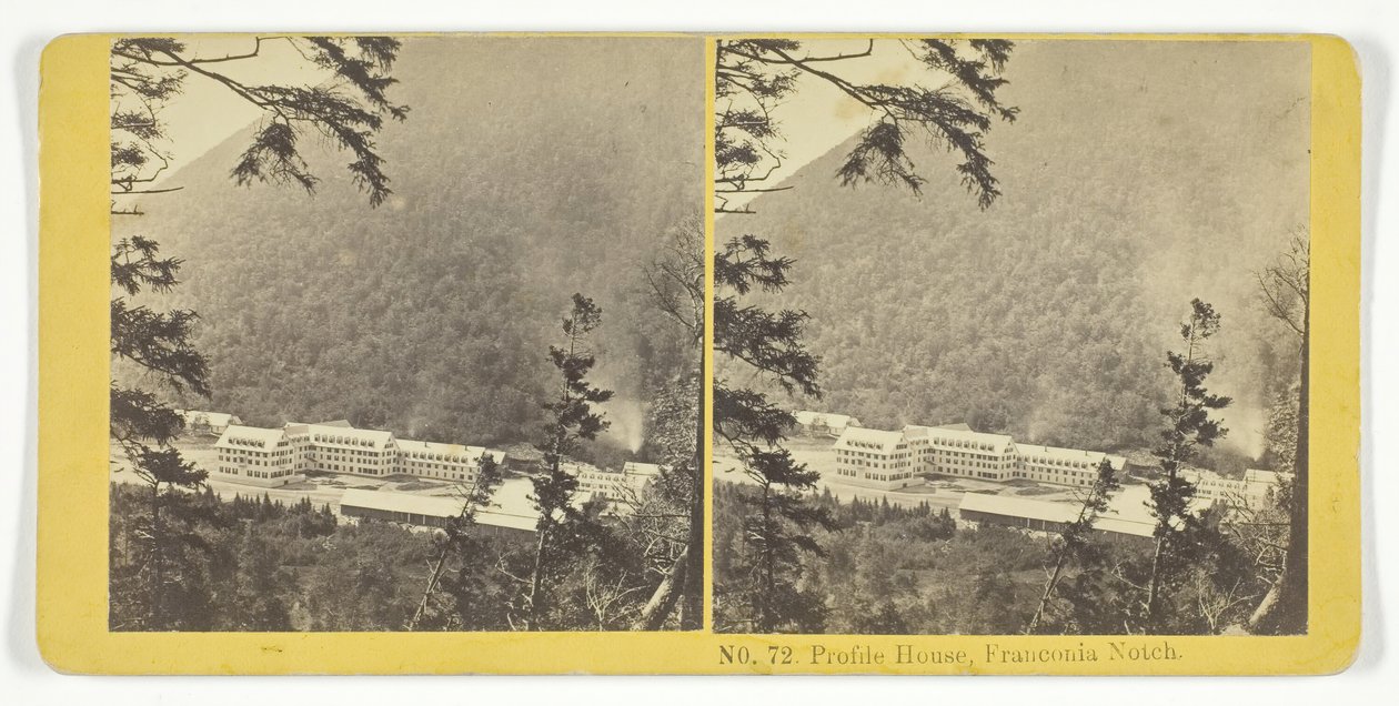 Profil House, Franconia Notch, 185575. Skapare: Kilburn Brothers, BW Kilburn. av Kilburn Brothers, BW Kilburn