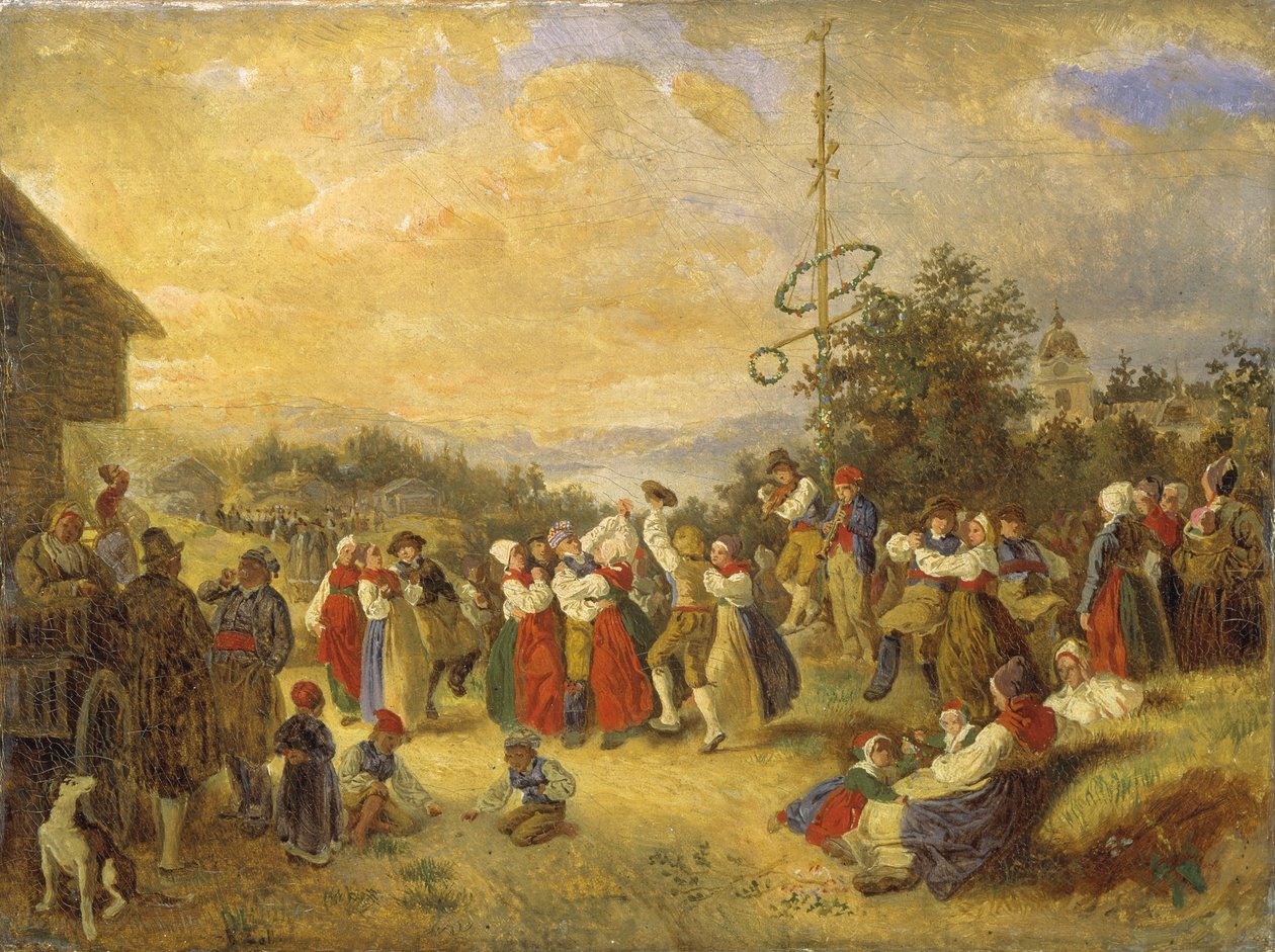 Midsommardans på Rattvik av Kilian Christoffer Zoll