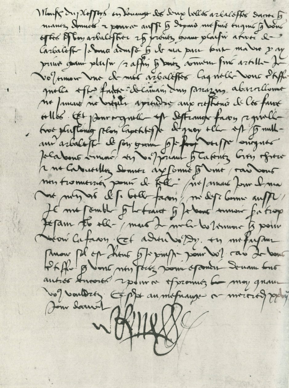 Brev från kung René av Anjou, 1400-talet, 1934. av King of Naples Rene of Anjou