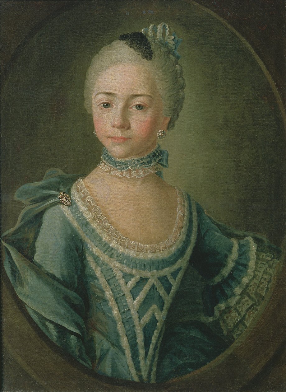 Porträtt av grevinnan Sophie Matiuskina (1755-1796), 1763 av Kirill Inanovich Golovachevsky