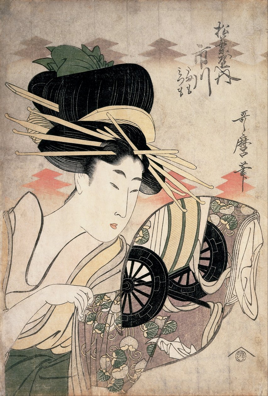 The Courtesan Ichikawa of the Matsuba Establishment av Kitagawa Utamaro