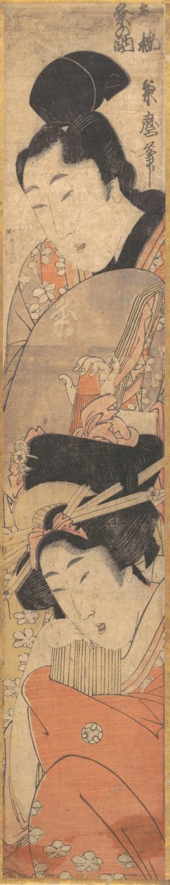 Man and Girl, slutet av 1700-talet - början av 1800-talet. av Kitagawa Kikumaro