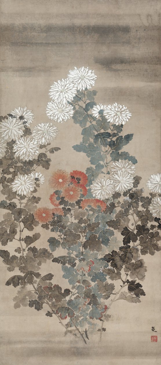 Krysantemum, mitten av 1600-talet. av Kitagawa Sosetsu