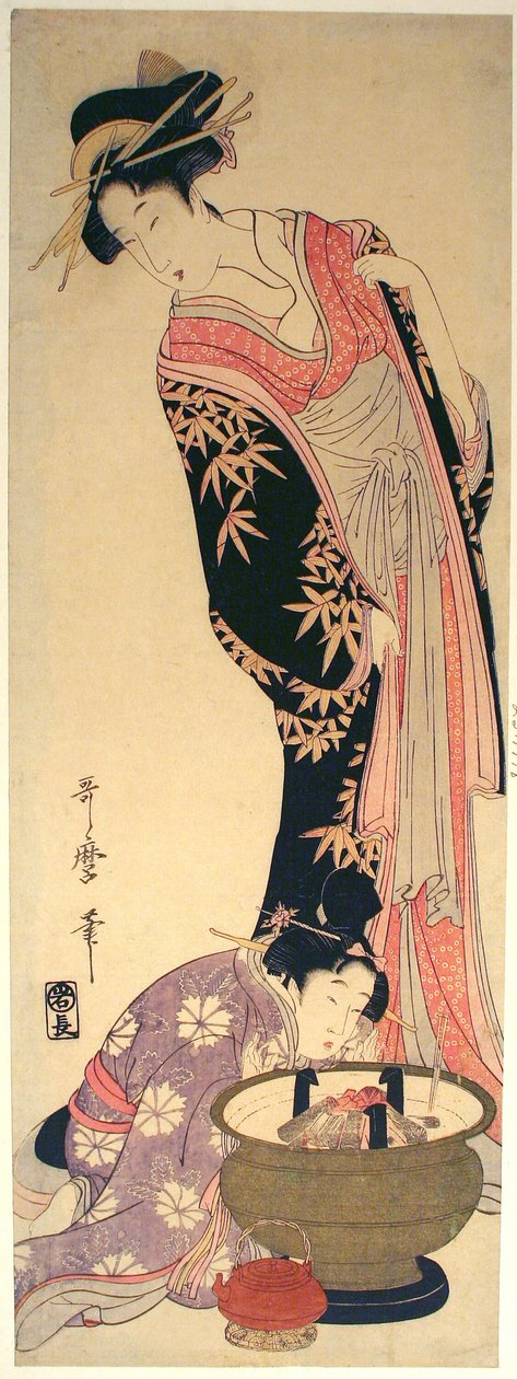 En kurtisan och hennes skötare av Kitagawa Utamaro