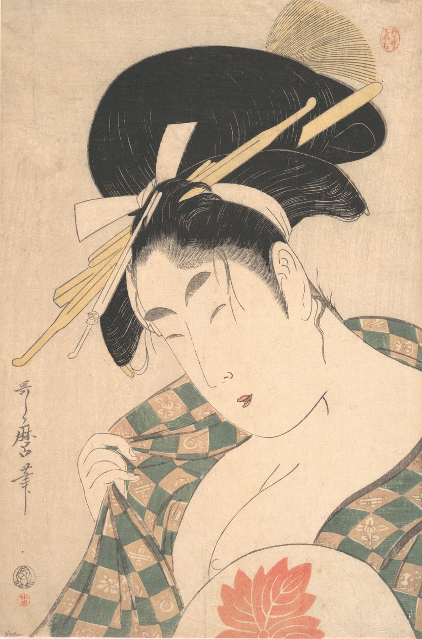 En kurtisan, sent 1700-tidigt 1800-tal. av Kitagawa Utamaro