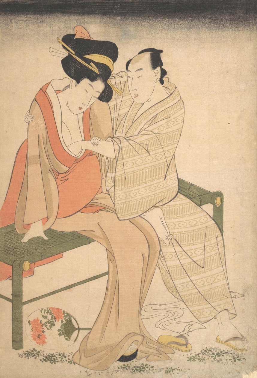 Ett par älskare, 1795. av Kitagawa Utamaro