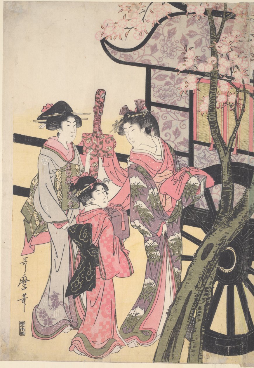 Aoi-Hime ropar på Rokujo-Hime av Kitagawa Utamaro