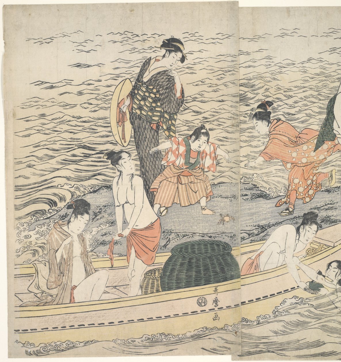 Awabi Shell Divers på Enoshima av Kitagawa Utamaro