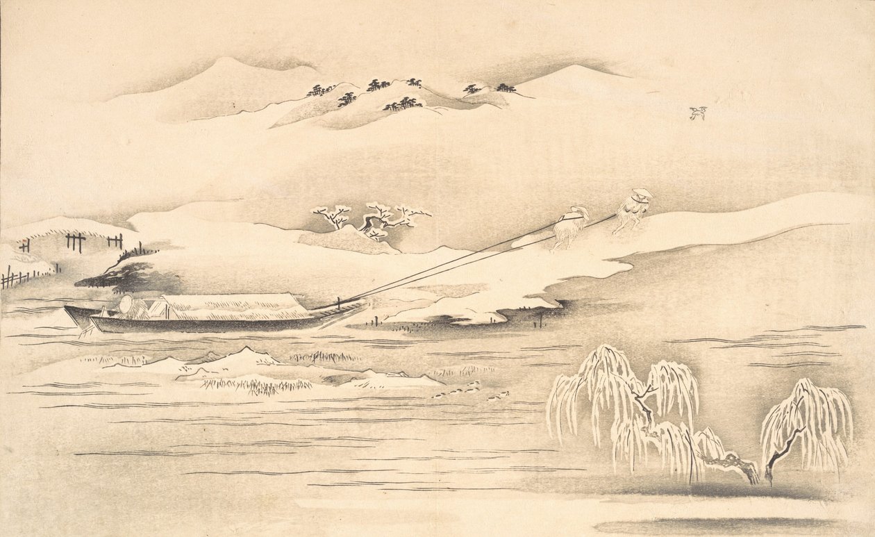 Ehon Ginsekais bok The World in Silver, sent 1700-tidigt 1800-tal. av Kitagawa Utamaro