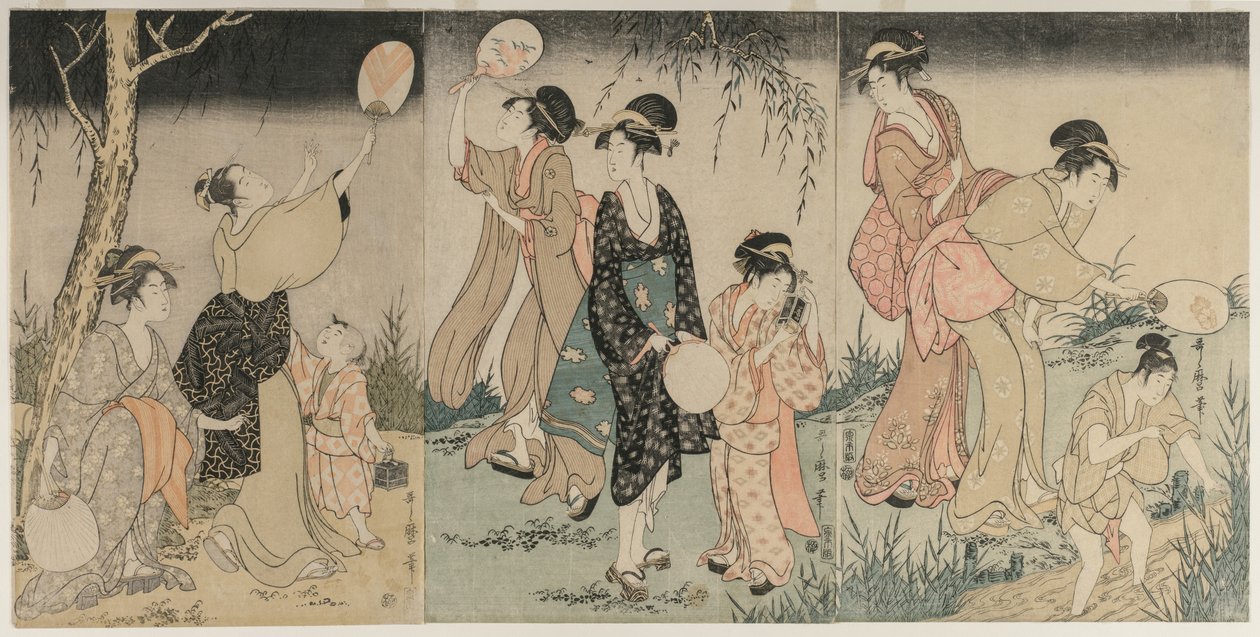 Att fånga eldflugor av Kitagawa Utamaro