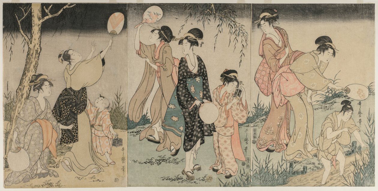 Att fånga eldflugor, c. 1796-1797. av Kitagawa Utamaro