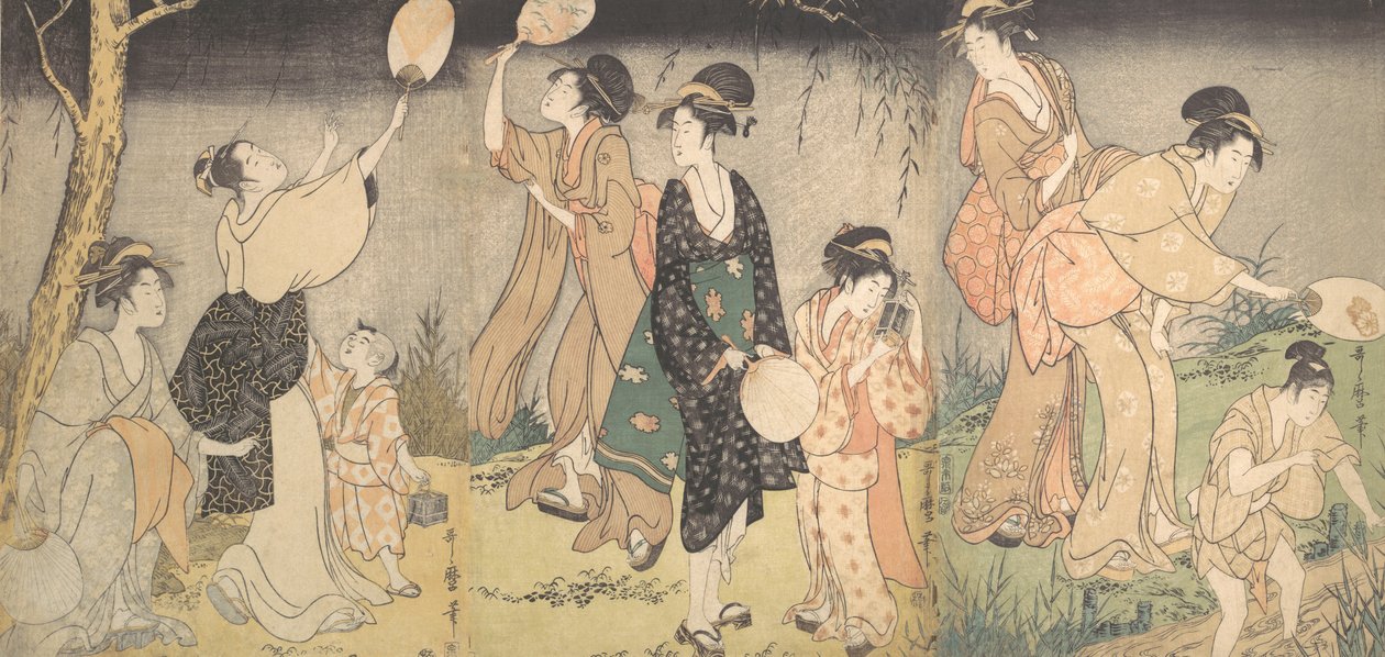 Catching fireflies Hotaru gari, ca. 1796-97. av Kitagawa Utamaro