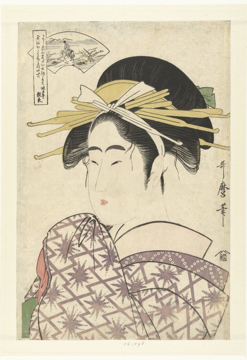 Courtesan och floden Ide Tama The Six Tama Rivers (serietitel) av Kitagawa Utamaro