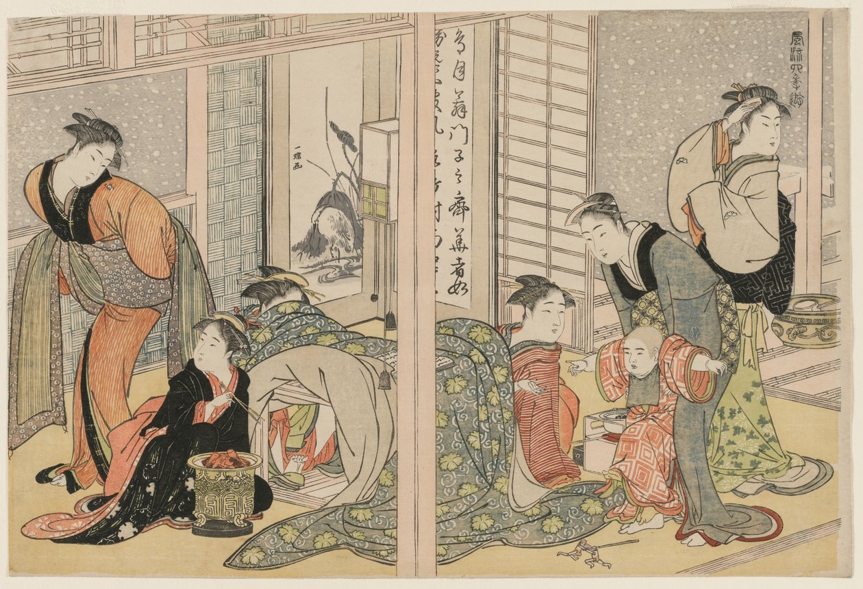 De fyra årstidernas eleganta nöjen av Kitagawa Utamaro