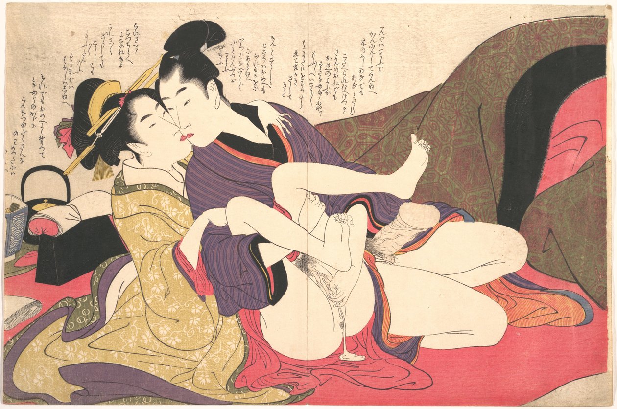 Erotisk tryckbild av Kitagawa Utamaro