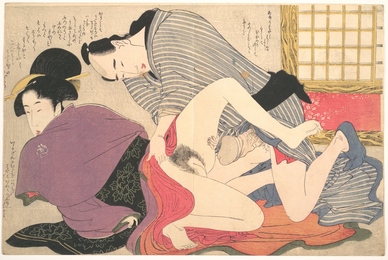 Erotisk tryckbild av Kitagawa Utamaro